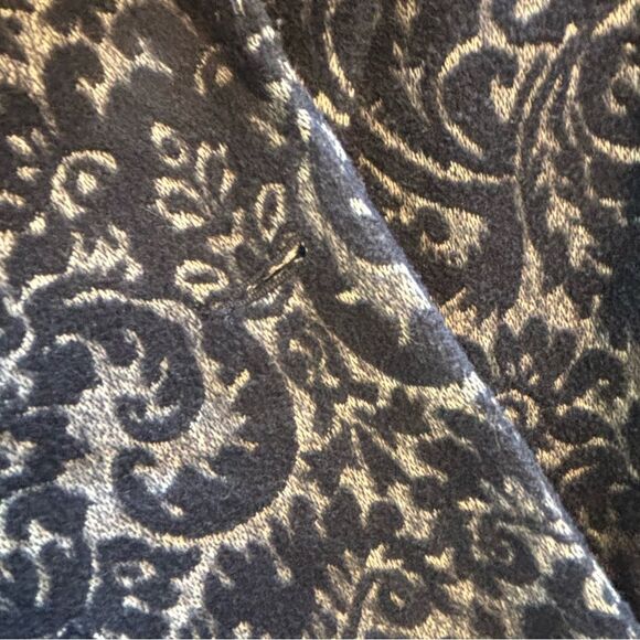 CAbi Womans Sz 4 Navy Jacquard Brocade Paisley Blazer Jacket Wool Blend Lined - Picture 6 of 9